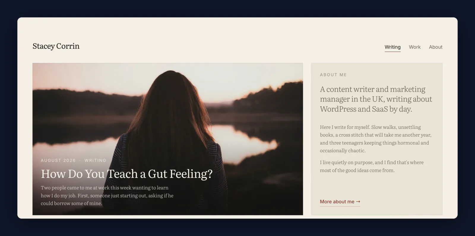 The photo-led grid homepage design Stacey locked and then threw away